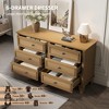 6 Drawer Dresser, Wooden Storage Chest of Drawers with Exquisite Metal Handles, Large Wide Dresser TV Stand - 4 of 4