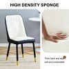 Sapphtopaz Modern Dining Chairs PU Upholstered Living Room Chairs with Metal Legs Mid-Back Chair for Kitchen, Dining Room - 3 of 4
