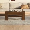 vidaXL Brown Oak Rectangular Coffee Table with Shelf, Engineered Wood, Ideal for Living Room, Easy Assembly, 40.2"x21.7"x17.7" - 4 of 4