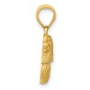 Black Bow Jewelry 14k Yellow Gold Satin and Diamond Cut Shih Tzu Pendant - 2 of 4