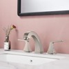 ChicFurnit Bathroom Sink Faucet Widespread Two Handles with Pop Up Drain for Modern Bathrooms, Silver, 17"*11"*3" - 2 of 4