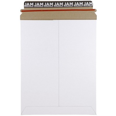 JAM Paper Stay-Flat Photo Mailer Stiff Envelopes w/Self-Adhesive Closure 9x11.5 2PSW