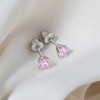 Girl's Modern Prong Solitaire Screw Back Sterling Silver Earrings - In Season Jewelry - 4 of 4