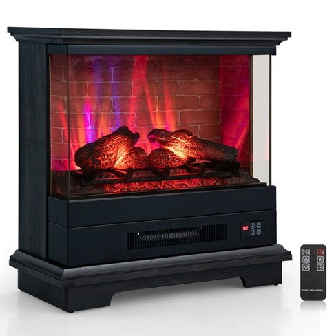 Costway 27'' Electric Fireplace Heater Freestanding 1400w Remote ...