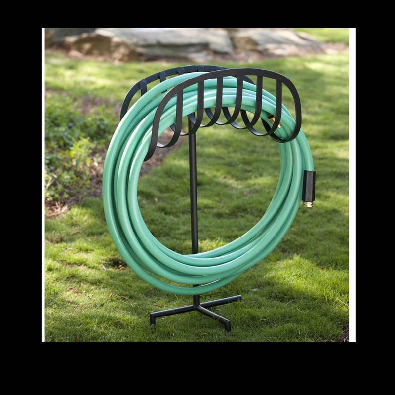 Liberty Garden LBG-647 Decorative Steel Metal Manager Garden Hose Storage Stands with 3 Prong Anchor Support and Powder-coated Finish (2 Pack), 3 of 5
