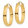 Black Bow Jewelry 4mm x 25mm Polished 14k Yellow Gold Rectangular Tube Oval Hoops - 2 of 4