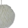 Northlight Faux Fur Christmas Ball Ornament - 4" - White - 4 of 4