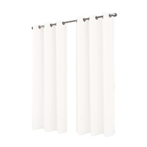 RT Designer Collection Cosmo Shimmer Jacquard 2 Pack Grommet Curtain Panel Pair 36" x 84" White - 1 of 4