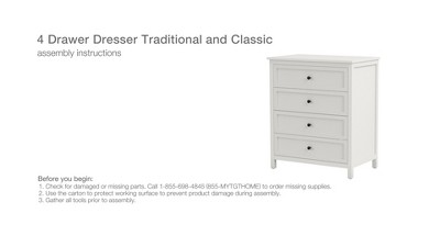 target modern 4 drawer dresser assembly instructions Modern 4 Drawer Dresser