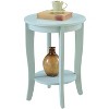 HomeStock Round Accent End Table with Lower Shelf, Curved Legs and Smooth Finish Ideal for Living Room or Bedroom Corners - 2 of 4