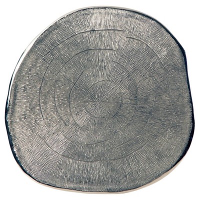 Laverford Black and Chrome Round Metal End Table