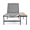 PAGED Patio Chaise Lounge Modern Aluminum Frame Recliner with Wooden Side Table Tiltable Lounge Chair for Outside - 2 of 2