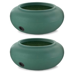 The HC Companies 21 Inch Diameter Lightweight Garden Hose Storage Pot for 75 to 100 Ft Hoses, Pairs w/ Terrazzo Series Pots, Green (2 Pack) - 1 of 4