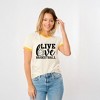 Simply Sage Market Women's Live Love Basketball Short Sleeve Ringer Tee - 3 of 4