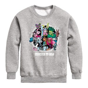 Boys' - Monster High - Toddler And Youth Crewneck Fleece Sweatshirt Graphic Long Sleeve Fleece Sweatshirt - 1 of 4