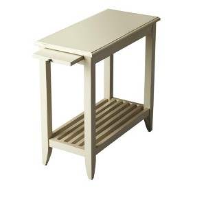 HomeRoots 24" White End Table With Shelf - 1 of 3