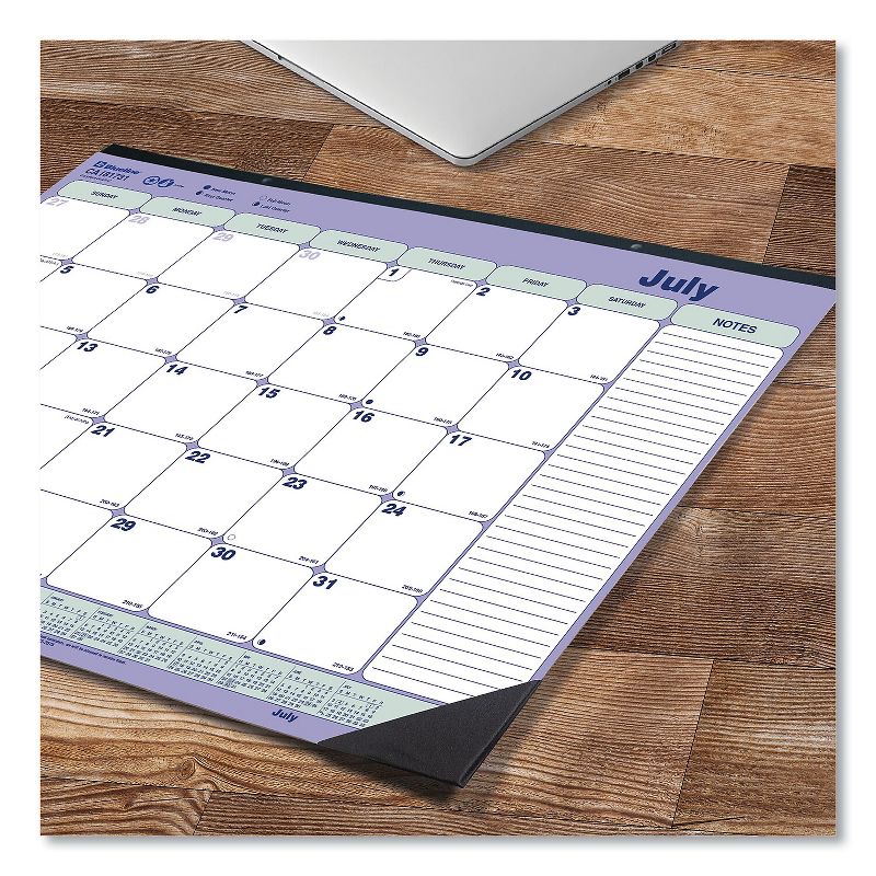 2022-2023 Blueline 21.25" x 16" Academic Monthly Desk Pad Calendar White/Blue/Green (REDCA181731), 3 of 5