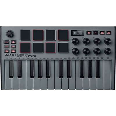 Akai Professional Mpk Mini Mk3 Keyboard Controller Grey : Target