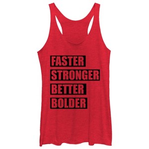 Women's CHIN UP Stronger Girl Power Racerback Tank Top - 1 of 3