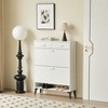 TIRAMISUBEST Large size Shoe Cabinet - White Mobile File Cabinet - 2 of 4