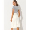 INSPIRE CHIC Women's Casual High Waist Back Slit Short Denim Skirts - 4 of 4