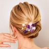 Unique Bargains Women's Metal Long Duckbill Hair Clips Green Purple 5.31"x2.17"x1.18" 2 Pcs - 2 of 4