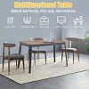 Tangkula Dining Table Wooden Kitchen Table w/Rubber Wood Legs Modern Rectangular Dinner Table for Dining Room Walnut & Black - 4 of 4