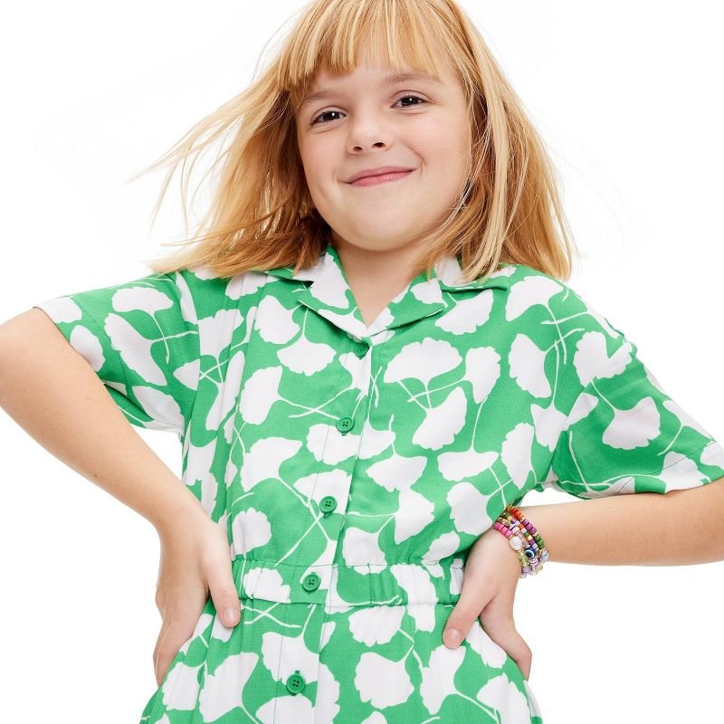 Kids' Short Sleeve Ginkgo Green Jumpsuit - DVF for Target, 3 of 5
