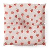 Emanuela Carratoni Strawberries on Pink Square Floor Pillow - Deny Desings - 2 of 2