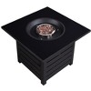 JVNOXK Fire Pit Table, 32-inch Square 50,000 BTU Auto-Ignition Propane Gas Firepit with Waterproof Cover - 3 of 4