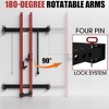 ER Kang 2" x 2" Folding Squat Rack Wall Mounted, Power Rack with Pull Up Bar, J Hooks, Landmine, Space-Saving Home Gym 1000 LBS Capacity, Red - 4 of 4