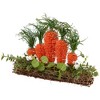 Northlight Standing Carrots on Floral Foliage Twig Log Easter Decoration - 2" - 4 of 4