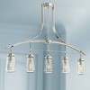 Minka Lavery Brushed Nickel Linear Pendant Chandelier 39" Wide Modern Clear Glass 5-Light Fixture Shade for Kitchen Island House - 2 of 3