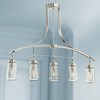 Minka Lavery Brushed Nickel Linear Pendant Chandelier 39" Wide Modern Clear Glass 5-Light Fixture Shade for Kitchen Island House - image 2 of 3