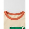 MyKids-Usa Boys's Cartoon Dinosaur Print Color Patchwork Short Sleeves T-Shirt In European And American Style - 2 of 4
