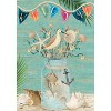 Coastal Mason Jar Summer House Flag Welcome Nautical 28" x 40" Briarwood Lane - 3 of 4