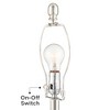 Regency Hill Luca Modern Table Lamps Set of 2 with Round Risers 26 1/2" High Glass USB Charging Port Fabric Drum Shade for Living Room Desk Office - 3 of 4