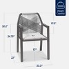 Best Choice Products Set of 2 Indoor/Outdoor Aluminum Woven Rope Dining Chairs w/ Armrests - 2 of 4