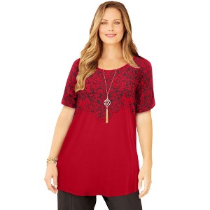 Catherines Dolman Sleeve Printed Tunic - 1 of 4