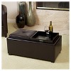 Maxwell Bonded Leather Double Tray Storage Ottoman Espresso - Christopher Knight Home - image 4 of 4
