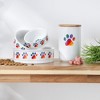 Bone Dry Ceramic Pet Bowl Set 2 Piece, Rainbow Paw, Large - 4 of 4