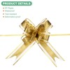 Unique Bargains Plastic Gold Edge Satin Gift Wrap Bows Pull Bows 20 Pcs - 2 of 4