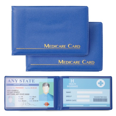 Blue Plastic Card Holder - 100 Pack - ID Card Systems