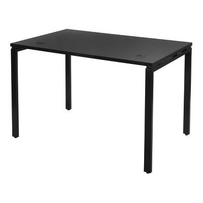 53" Black Adjustable Height Wood Writing Desk