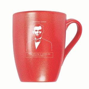 Elanze Designs The Best Way To Predict The Future Is Create It 10 ounce New Bone China Coffee Tea Cup Mug, Crimson Red - 1 of 4