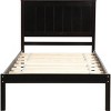 Streamdale Platform Bed Frame with Headboard, Wood Slat Support, No Box Spring Needed, Twin, Espresso - 3 of 4