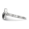 Black Bow Jewelry 1/10 Cttw Black & White Diamond Double Heart Sterling Silver Ring - 3 of 4