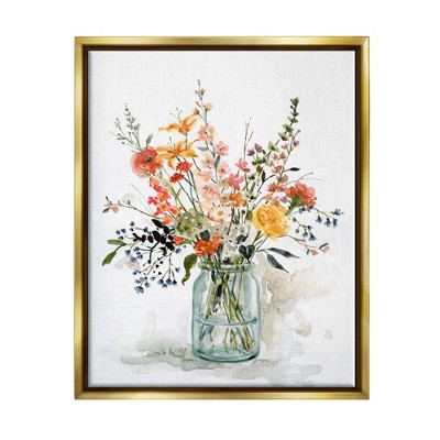Stupell Industries Warm Summer Meadow Floral Bouquet Still Life Painting