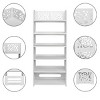 SEVOBAL 6-Tier Hollow Carved Shoe Rack Board Shoe Storage Organizer Cabinet for Narrow Entryway Space-Saving Boots Display, White, 40.94"*10.63"*3.35" - 4 of 4