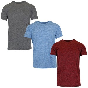 Galaxy Kick Start Men's Short Sleeve Moisture-Wicking Quick Dry Performance Crew Neck Tee-3 Pack - 1 of 1